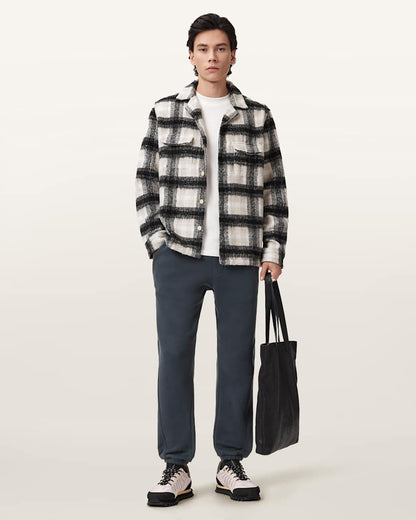AllSaints Haven Relaxed Fit Embroidery Sweatpants Moonstone Blue