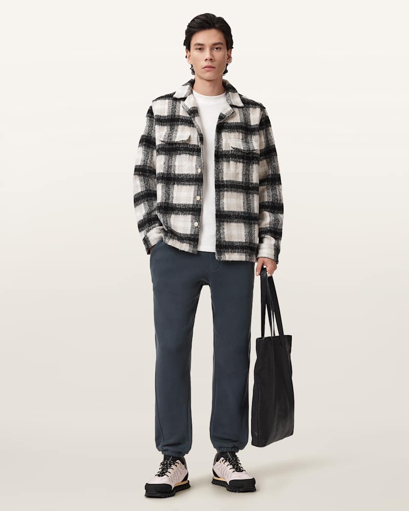 AllSaints Haven Relaxed Fit Embroidery Sweatpants Moonstone Blue