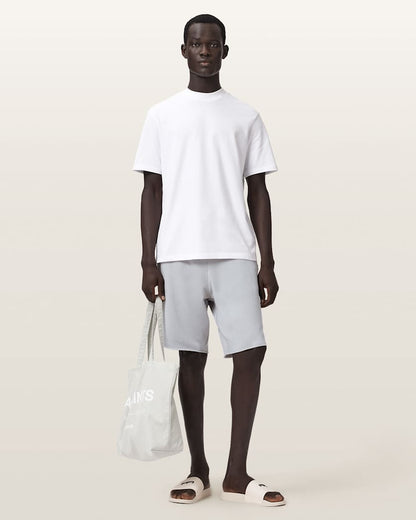 AllSaints Helix Cotton Blend Sweat Shorts Soft Ash Grey