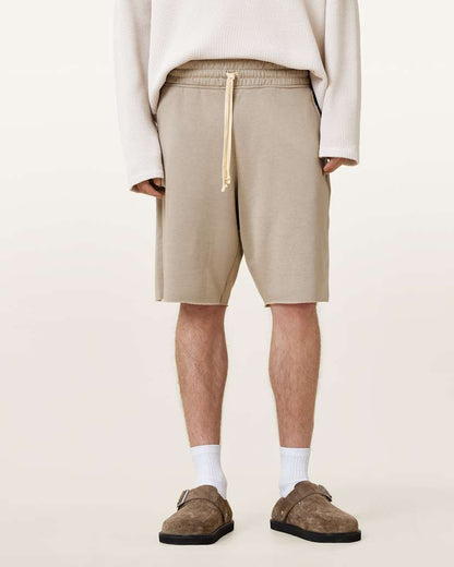 AllSaints Helix Cotton Blend Sweat Shorts Soft Ash Grey