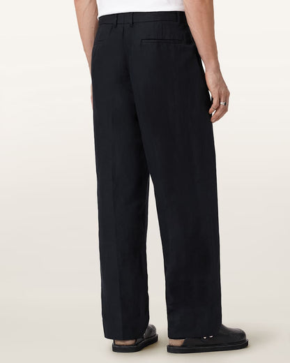 AllSaints Roland Straight Leg Pants Faded Black