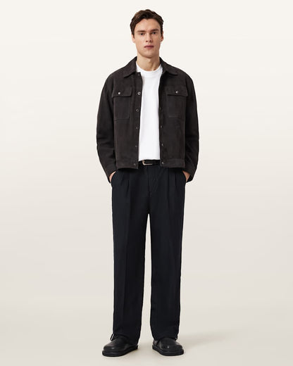 AllSaints Roland Straight Leg Pants Faded Black