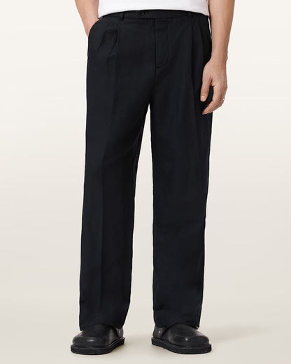 AllSaints Roland Straight Leg Pants Faded Black