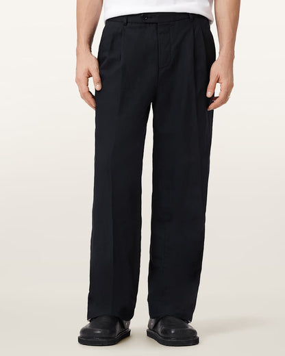AllSaints Roland Straight Leg Pants Faded Black