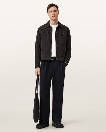 AllSaints Roland Straight Leg Pants Faded Black