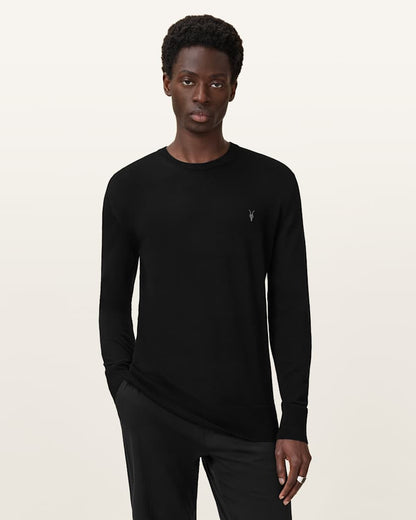 AllSaints Mode Merino Crew Neck Ramskull Sweater Powdered Green