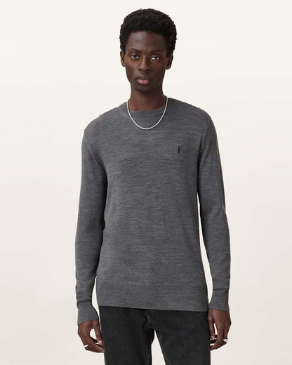AllSaints Mode Merino Crew Neck Ramskull Sweater Powdered Green
