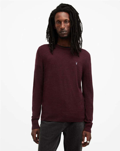 AllSaints Mode Merino Crew Neck Ramskull Sweater Powdered Green