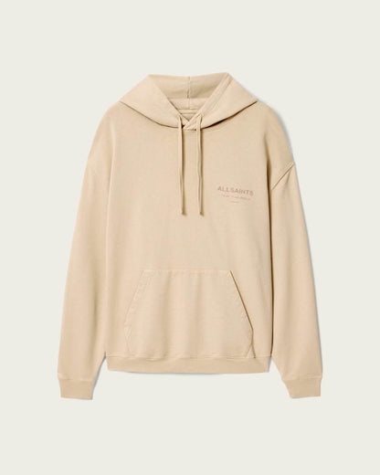 AllSaints Xander Long Sleeve Cotton Hoodie Sunset Brown