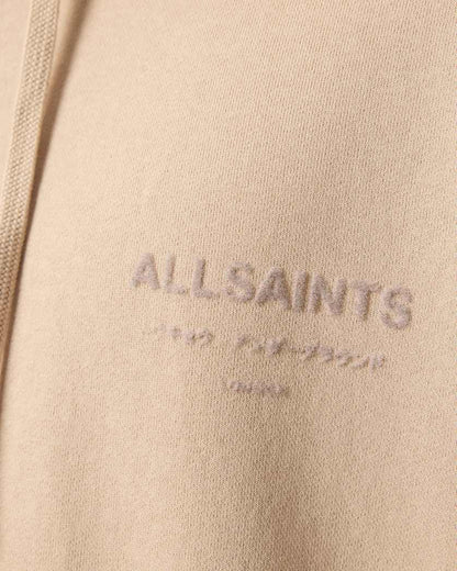 AllSaints Xander Long Sleeve Cotton Hoodie Sunset Brown