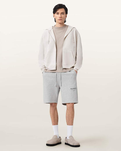 AllSaints Underground Relaxed Fit Sweat Shorts Dark Steel Blue