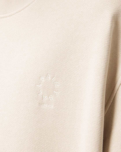 AllSaints Haven Crew Neck Sweatshirt Feather Taupe