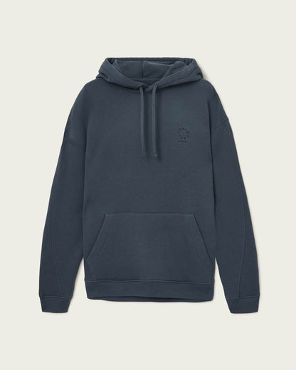 AllSaints Haven Boxy Hoodie Moonstone Blue