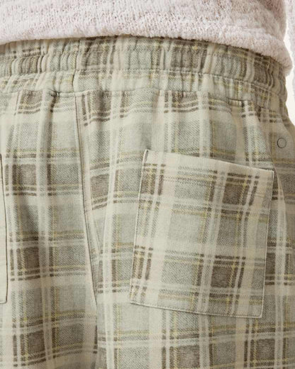 AllSaints Benji Checked Sweat Shorts Dusty Light Brown
