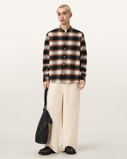 AllSaints Jackson Wide Leg Pants Pebble White