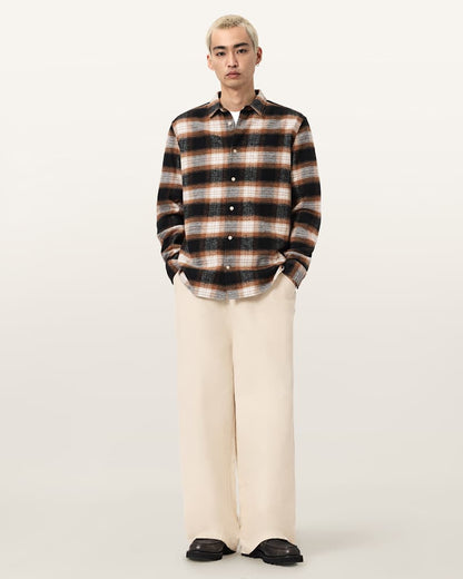 AllSaints Jackson Wide Leg Pants Pebble White