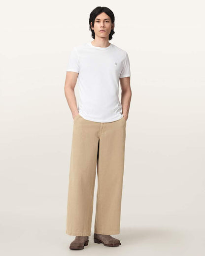 AllSaints Jackson Wide Leg Pants Pebble White