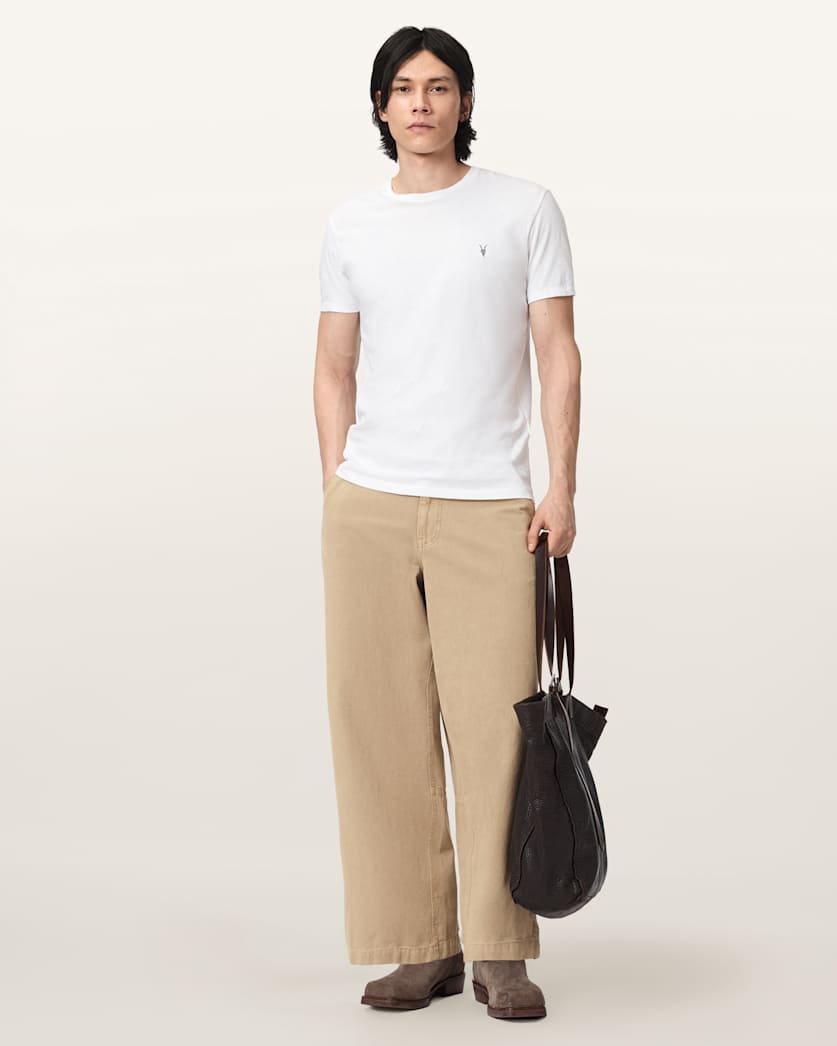 AllSaints Jackson Wide Leg Pants Pebble White