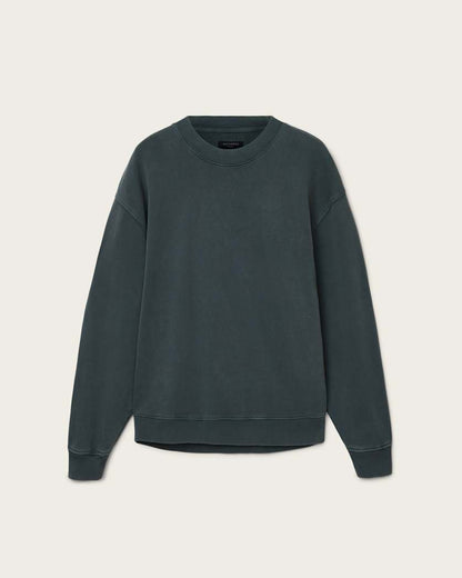 AllSaints Milo Boxy Cotton Sweatshirt Sunil Blue