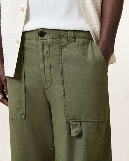 AllSaints Talbot Straight Leg Shorts Eden Green