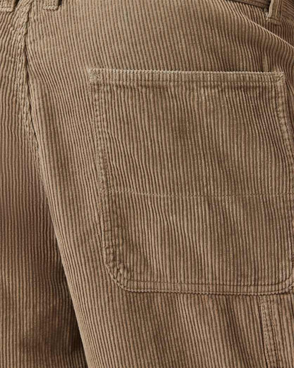 AllSaints Dustan Corduroy Workwear Trousers Gull Brown