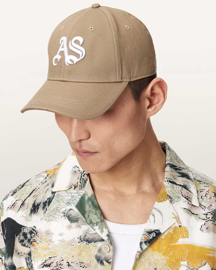 AllSaints Gothic Allsaints Baseball Cap Pine Bark Brown