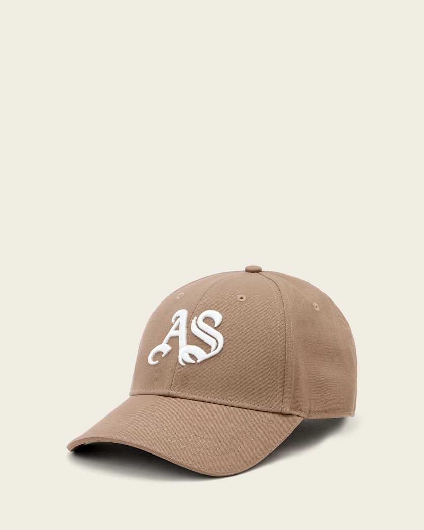 AllSaints Gothic Allsaints Baseball Cap Pine Bark Brown