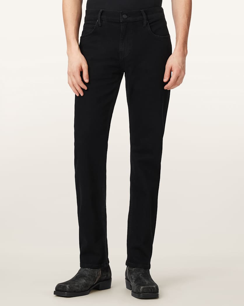 AllSaints Sid Comfort Denim Skinny Jeans Jet Black