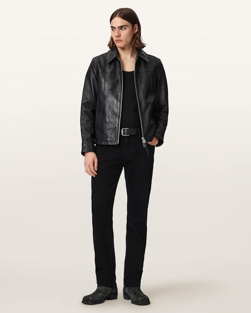 AllSaints Sid Comfort Denim Skinny Jeans Jet Black