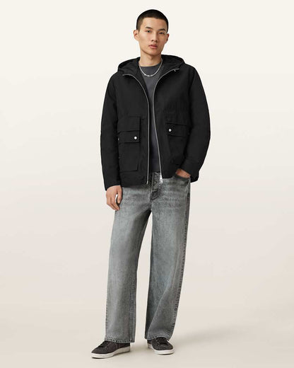 AllSaints Morton Hooded Jacket Khaki Green
