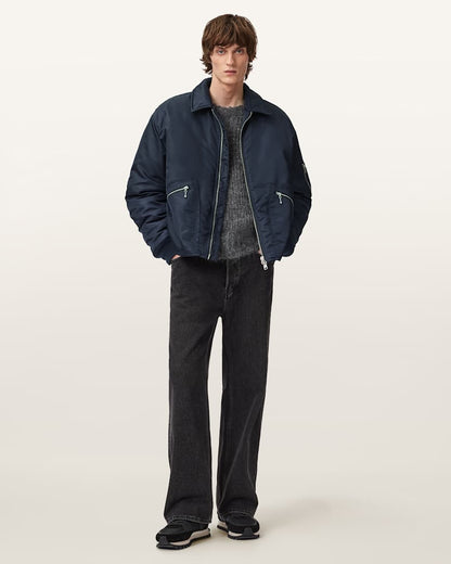 AllSaints Fallon Bomber Jacket Khaki Brown