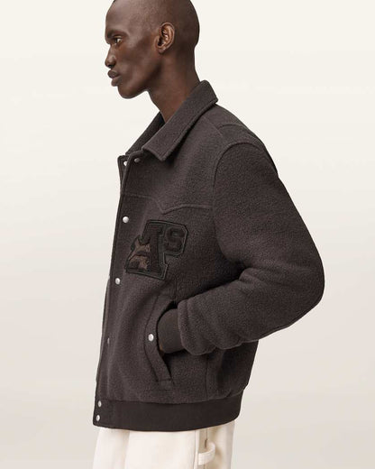AllSaints Royce Wadded Patch Jacket Weathered Brown