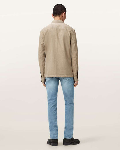 AllSaints Sid Skinny Fit Denim Jeans Light Indigo