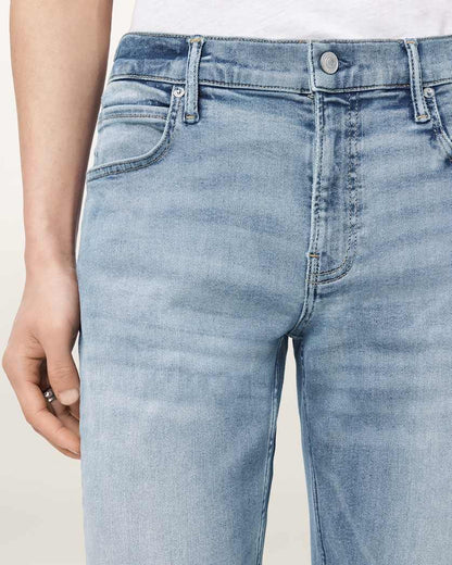 AllSaints Sid Skinny Fit Denim Jeans Light Indigo