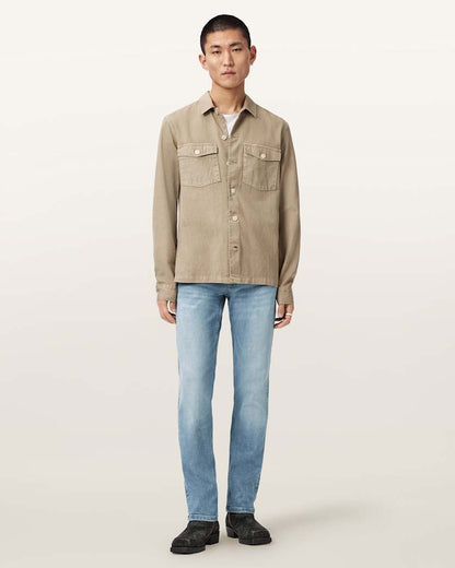 AllSaints Sid Skinny Fit Denim Jeans Light Indigo