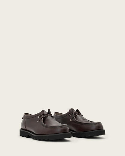AllSaints Skiff Apron Leather Shoes Oxblood Red