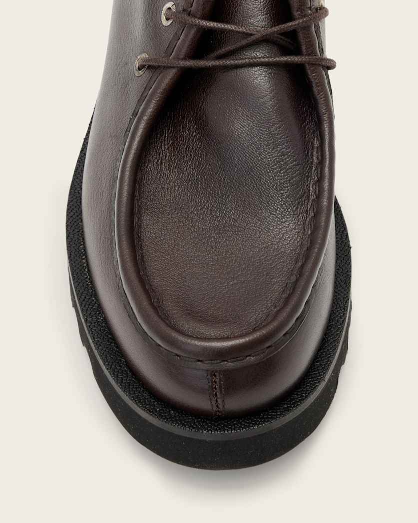 AllSaints Skiff Apron Leather Shoes Oxblood Red