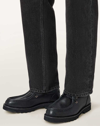 AllSaints Skiff Apron Leather Shoes Oxblood Red