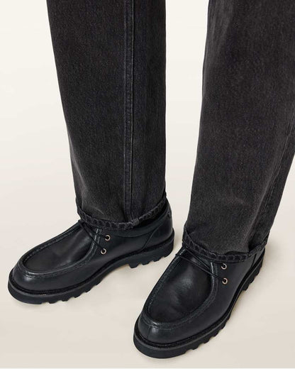 AllSaints Skiff Apron Leather Shoes Oxblood Red