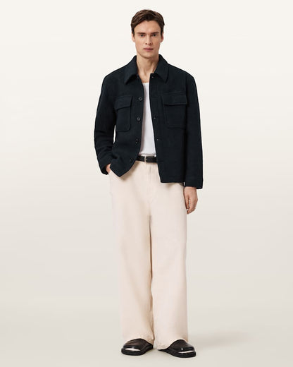 AllSaints Cayson Wool Blend Jacket Cider Brown