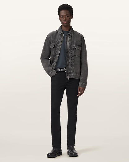 AllSaints Blade Skinny Denim Jeans Jet Black