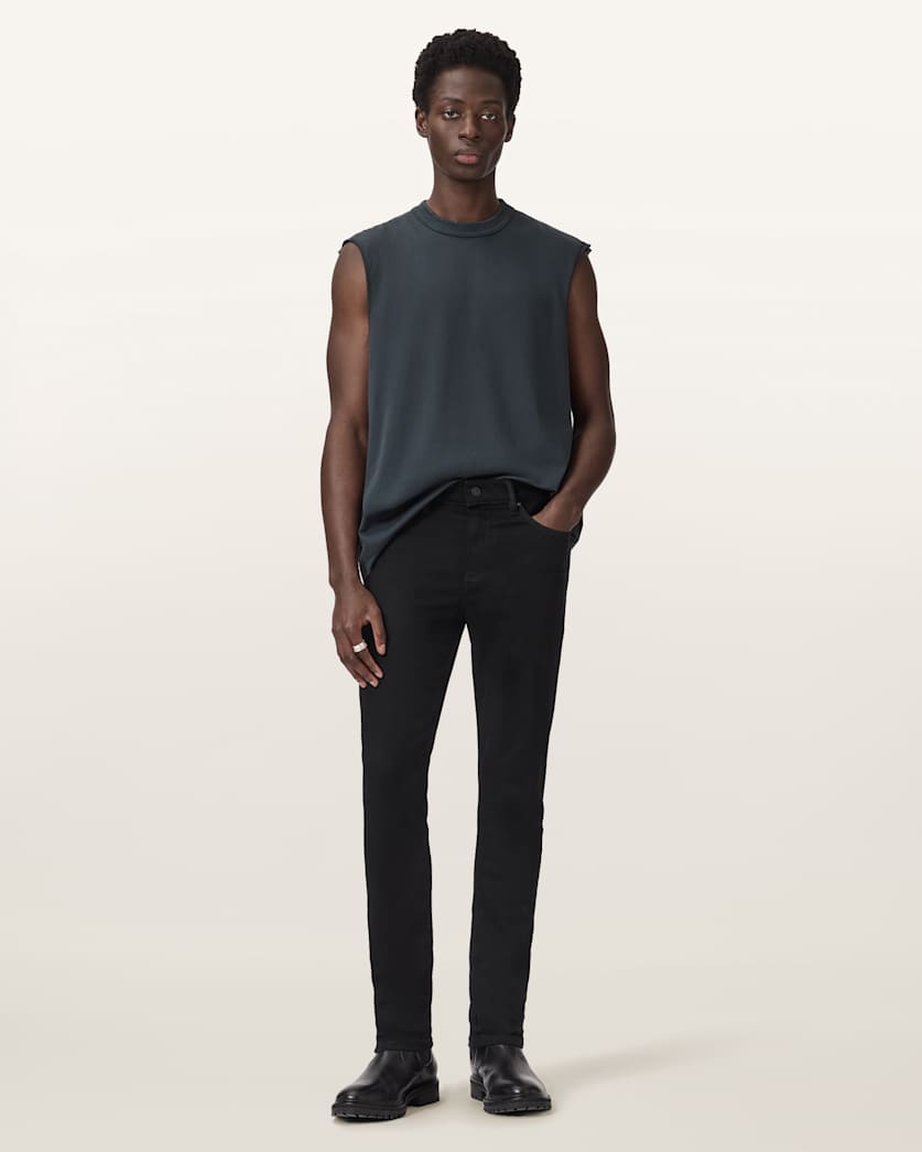 AllSaints Blade Skinny Denim Jeans Jet Black