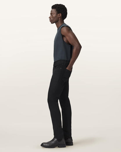 AllSaints Blade Skinny Denim Jeans Jet Black