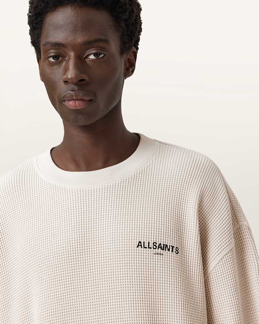 AllSaints Sept Long Sleeve Sweatshirt Smoke White