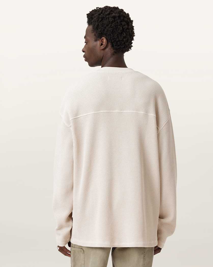 AllSaints Sept Long Sleeve Sweatshirt Smoke White