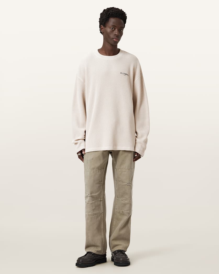 AllSaints Sept Long Sleeve Sweatshirt Smoke White