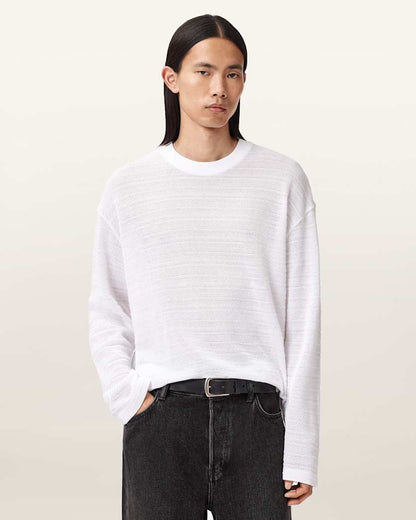 AllSaints Cove Long Sleeve T Shirt Jet Black