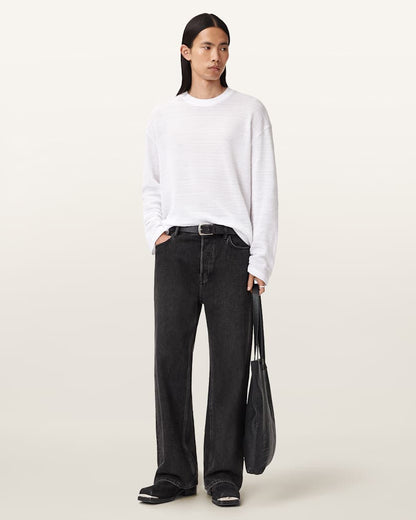 AllSaints Cove Long Sleeve T Shirt Jet Black