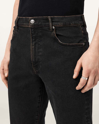 AllSaints Sid Ultra Stretch Skinny Jeans Overdyed Brown