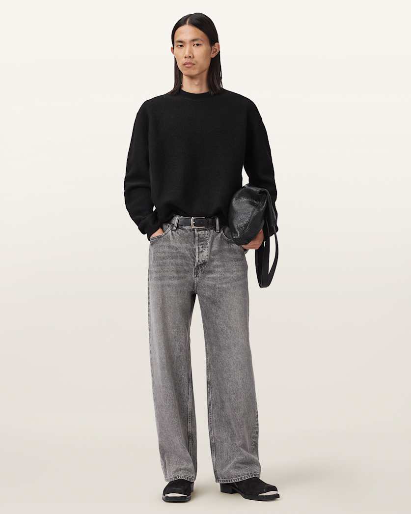 AllSaints Marko Merino Wool Sweater Black
